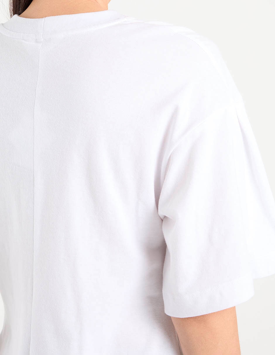 Blusa plisada manga al codo para mujer 10