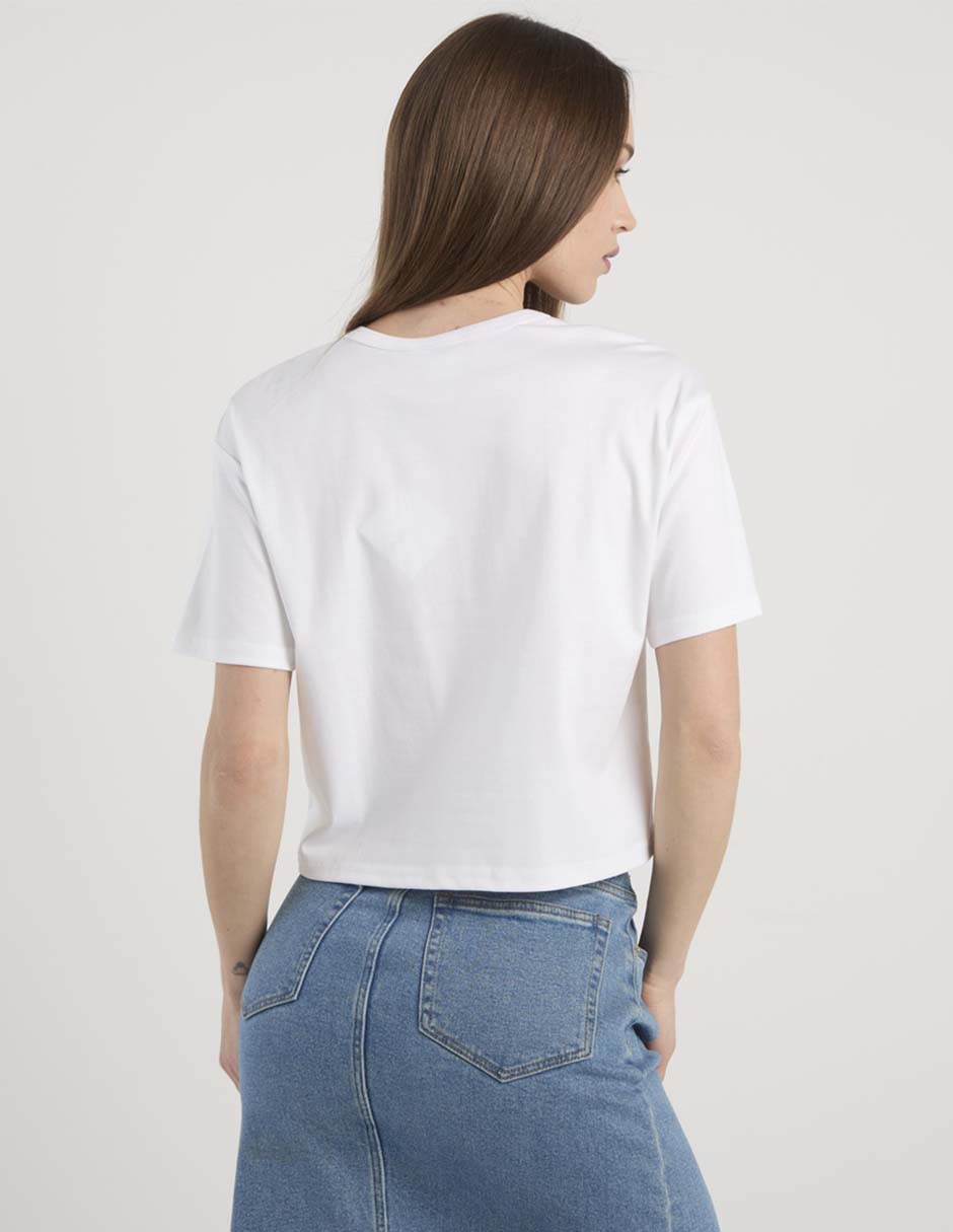 Playera manga corta cuello redondo para mujer 6