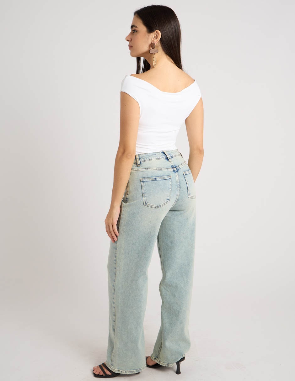 Jeans amplio para mujer 6