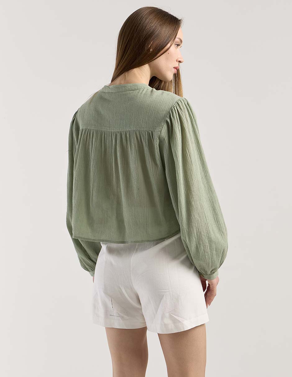 Blusa manga larga para mujer 6