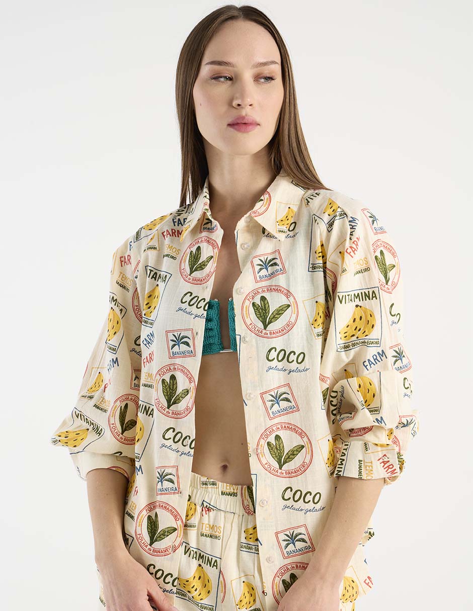 Camisa manga larga para mujer