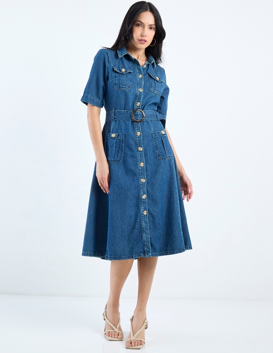 Vestido midi casual para mujer 8