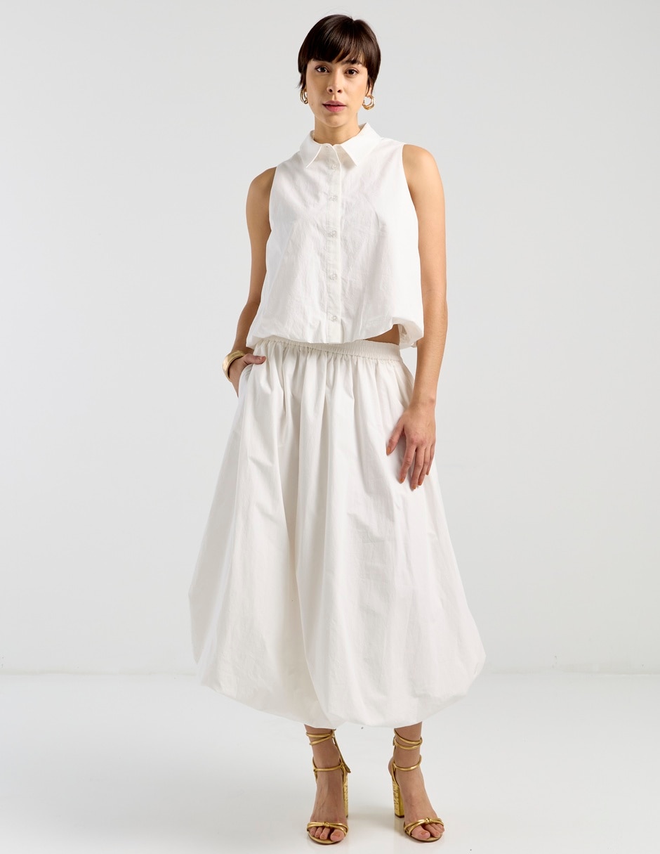 Falda crop Map a la cintura