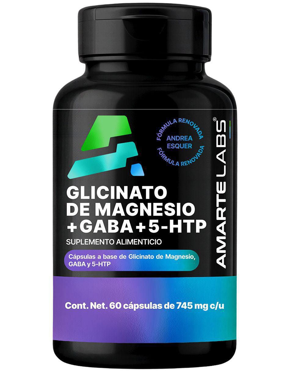 Glicinato de Magnesio + Gaba + 5-HTP Amarte Labs de 60 cápsulas
