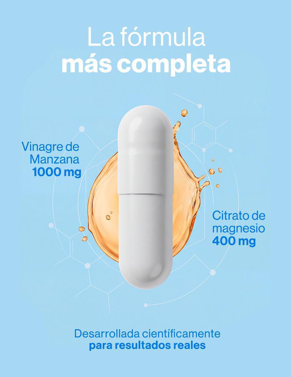 Suplemento alimenticio vinagre de manzana + magnesio Amarte Labs