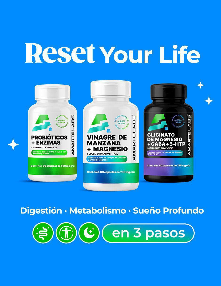 Suplemento alimenticio vinagre de manzana + magnesio Amarte Labs