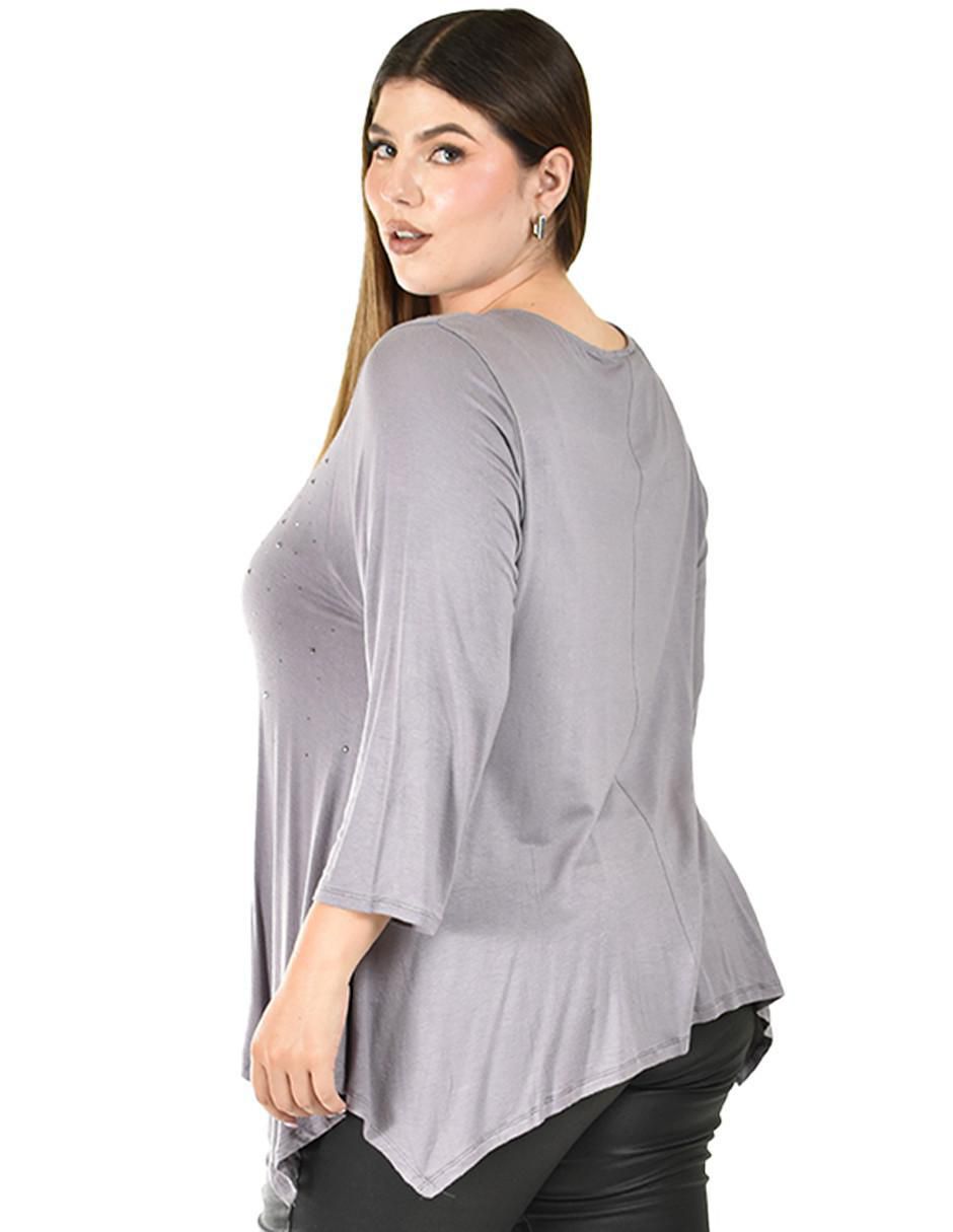 Blusa Roman Fashion manga 3/4 para mujer