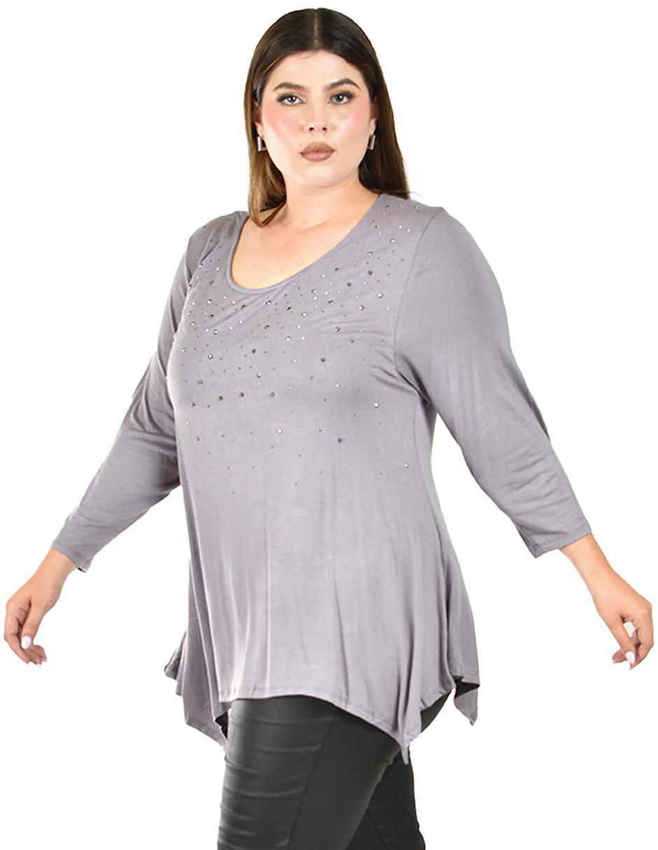 Blusa Roman Fashion manga 3/4 para mujer