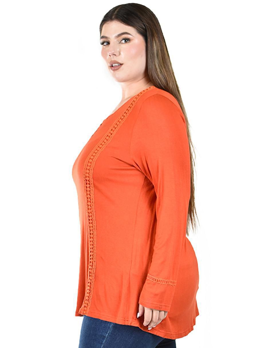 Blusa Roman Fashion manga larga para mujer