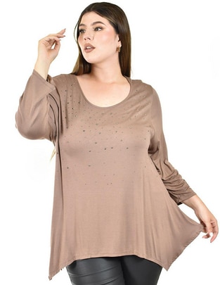 Blusa Roman Fashion manga 3/4 para mujer