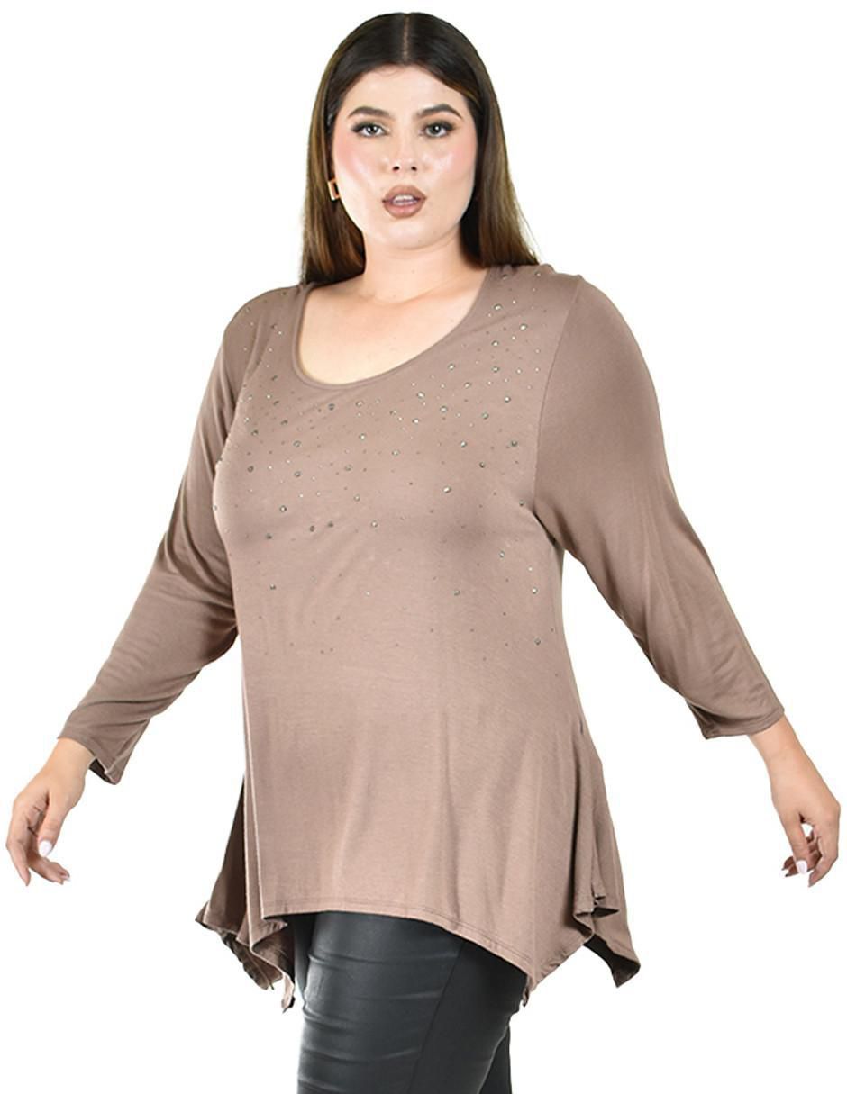 Blusa Roman Fashion manga 3/4 para mujer
