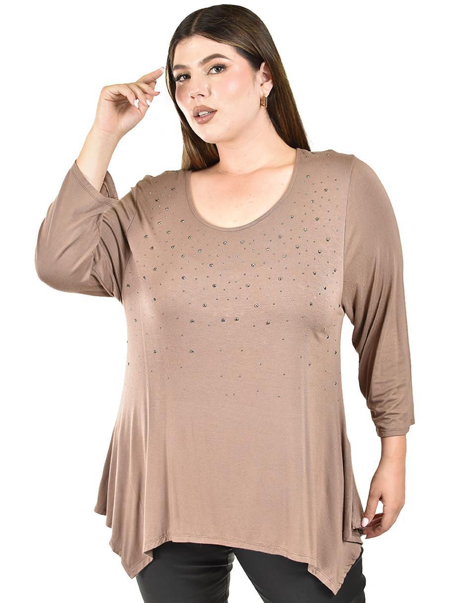 Blusa Roman Fashion manga 3/4 para mujer