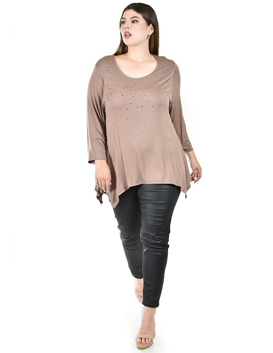 Blusa Roman Fashion manga 3/4 para mujer