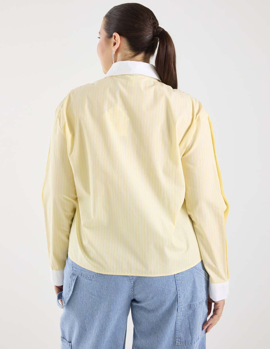 Blusa camisera manga larga para mujer 3