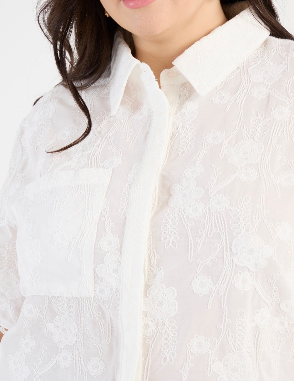 Blusa manga al codo para mujer 5
