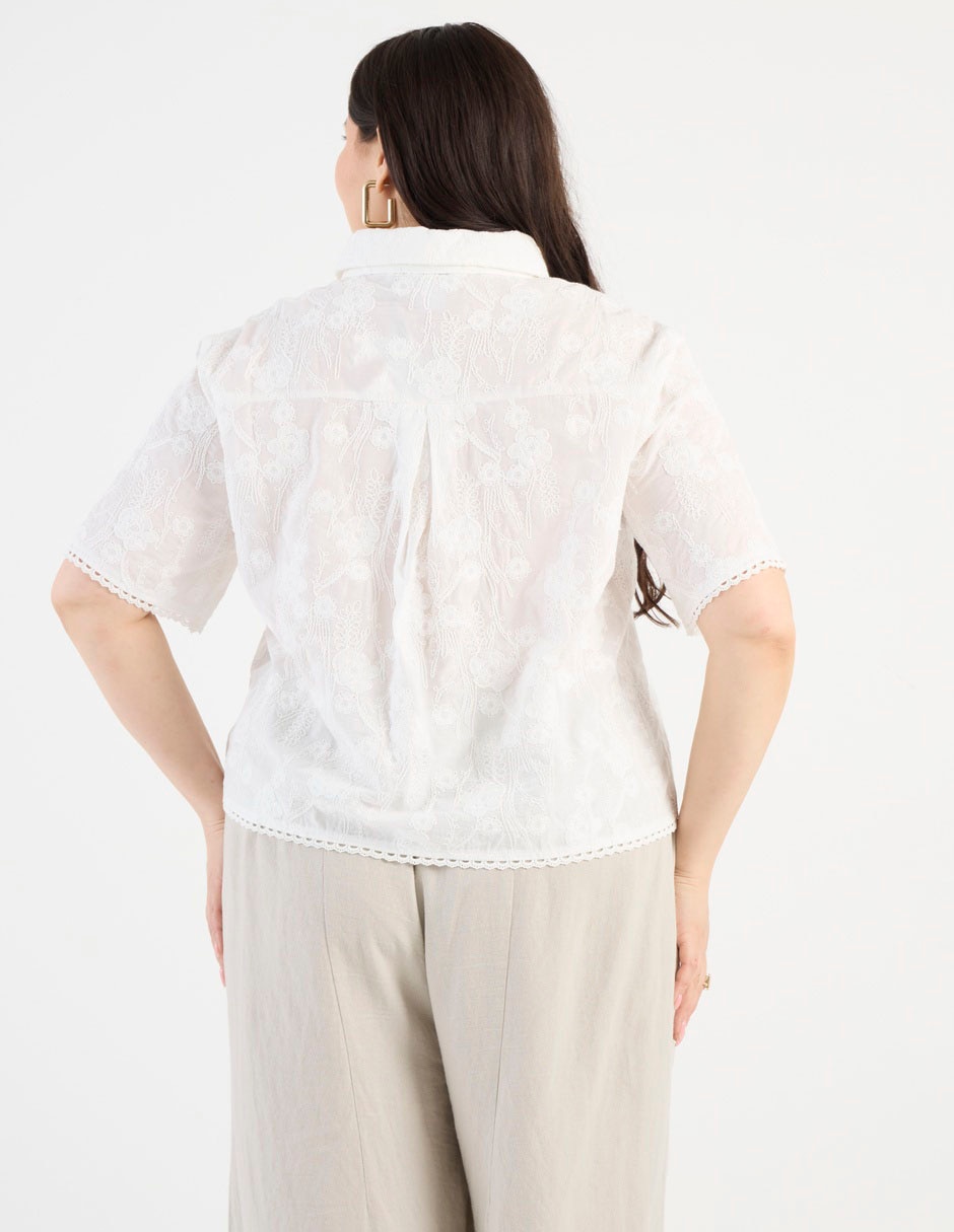 Blusa manga al codo para mujer 6