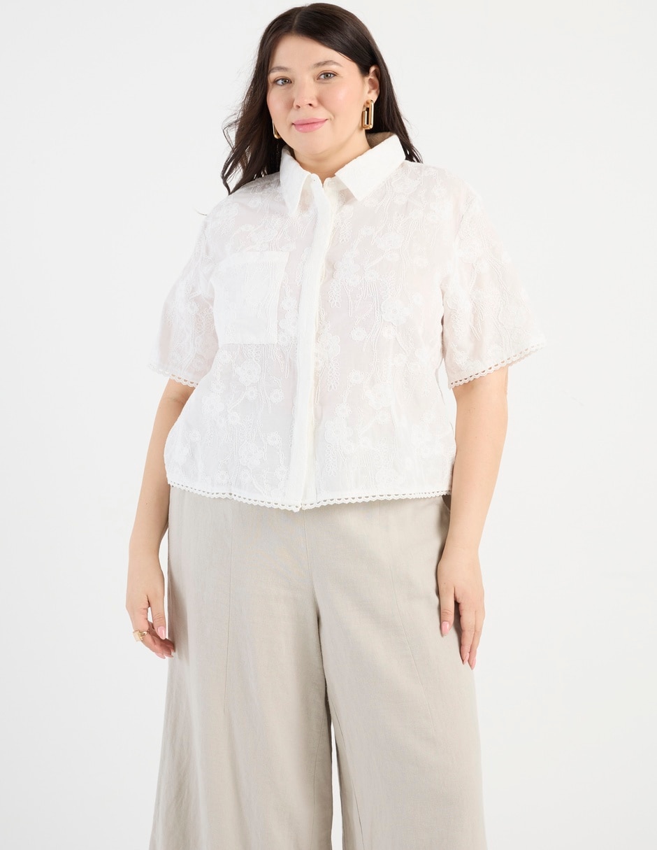 Blusa manga al codo para mujer 1