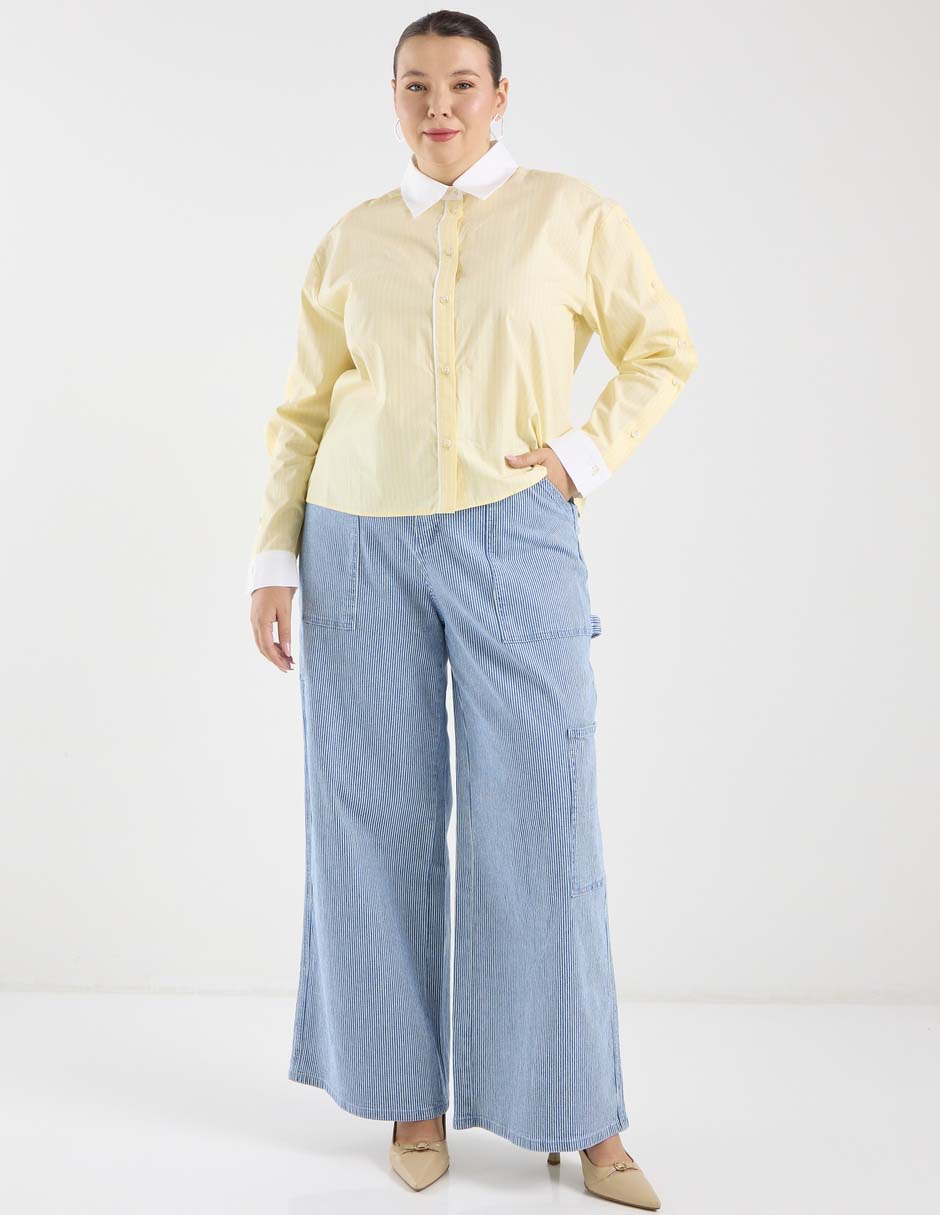 Jeans relaxed wide leg para mujer 2