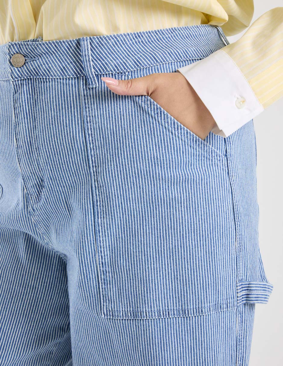 Jeans relaxed wide leg para mujer 4
