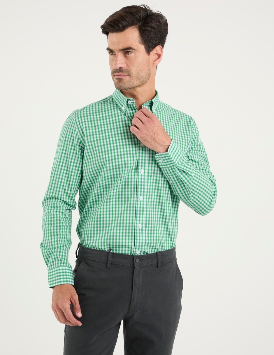 Camisa casual oscar de la renta de algodón manga larga para hombre