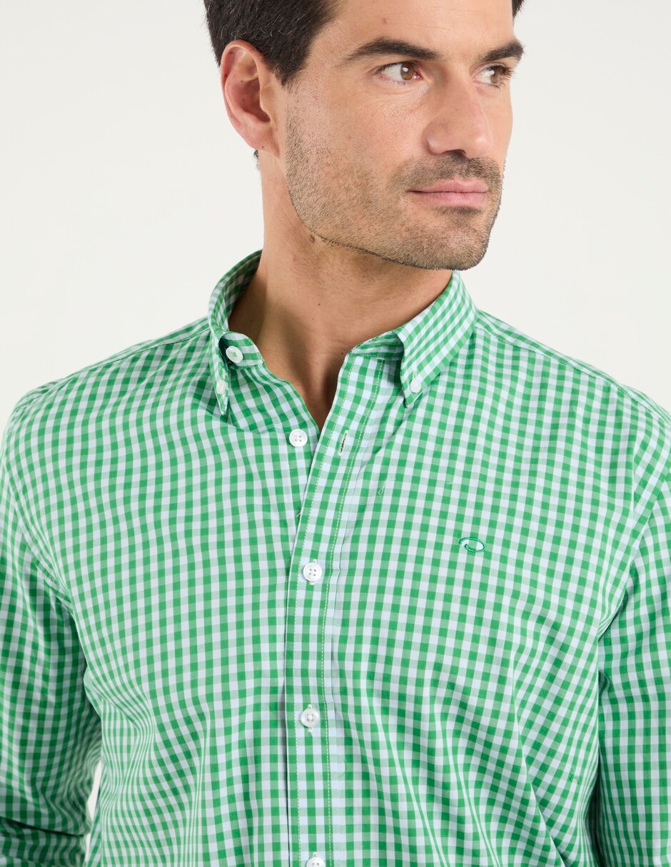 Camisa casual oscar de la renta de algodón manga larga para hombre