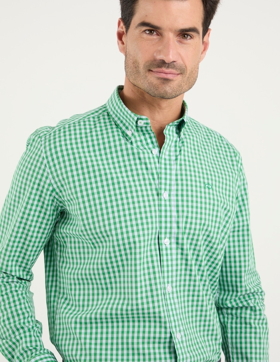 Camisa casual oscar de la renta de algodón manga larga para hombre