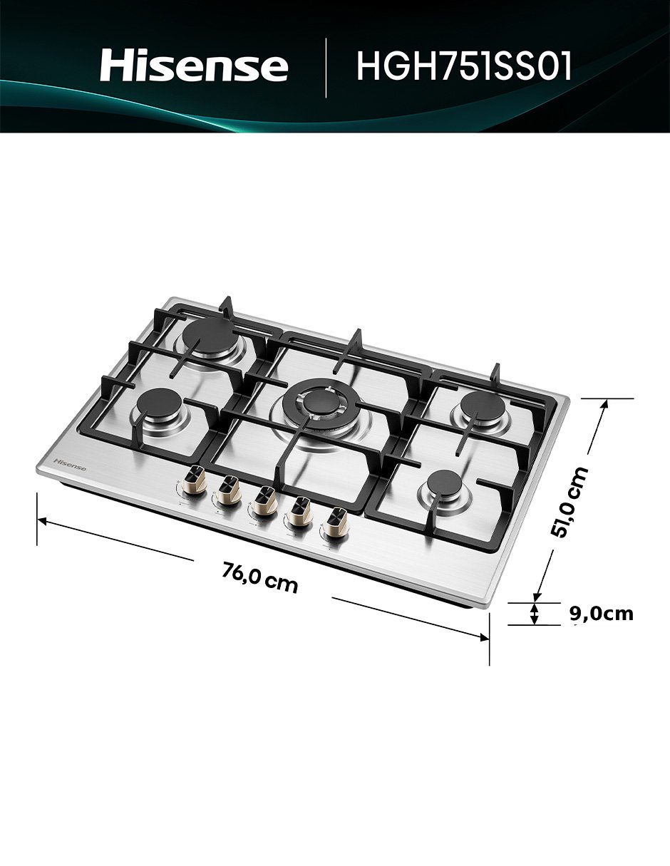 Parrilla a gas lp empotrable 14