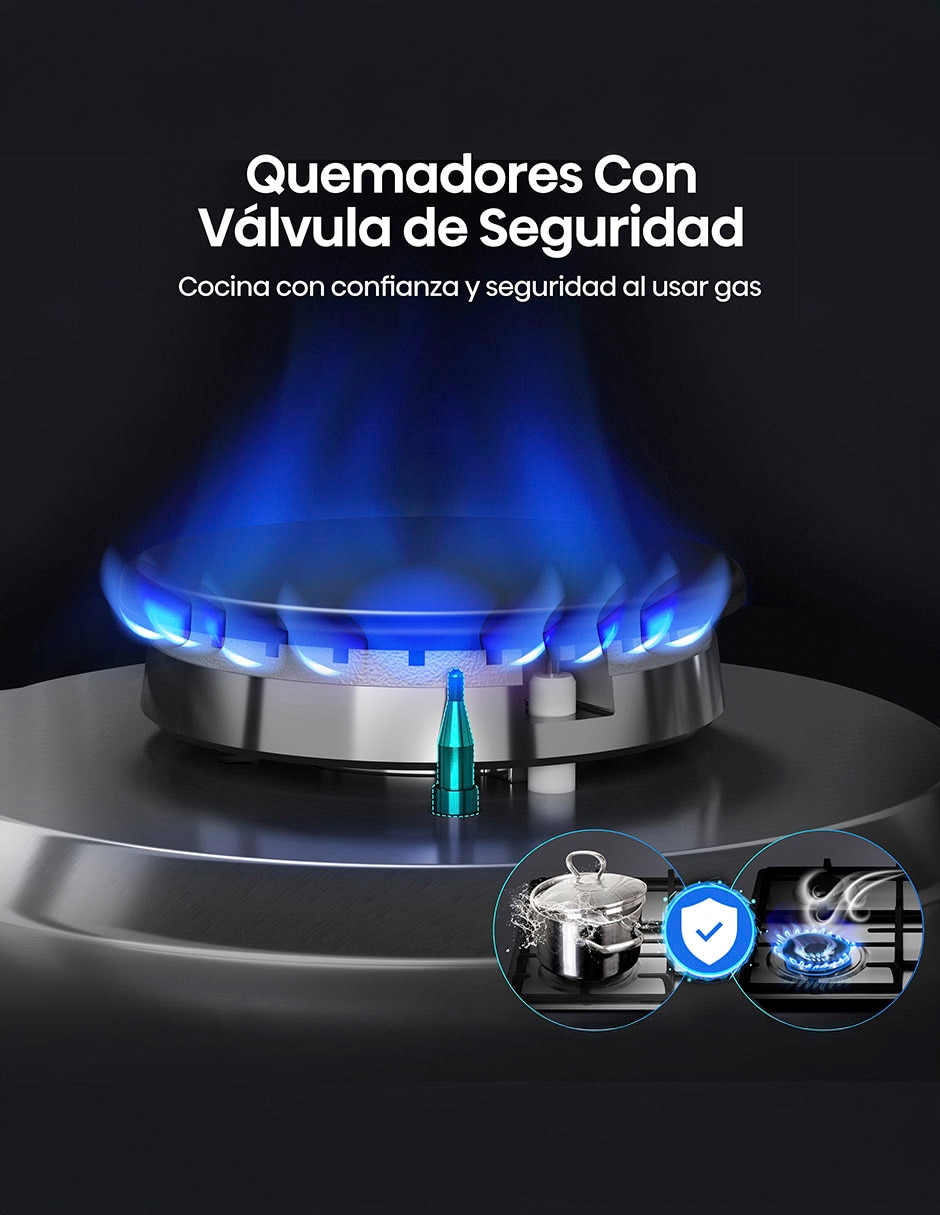 Parrilla a gas lp empotrable 9