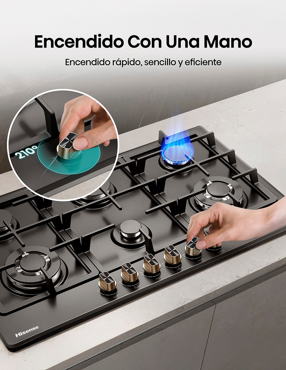 Parrilla a gas lp empotrable Hisense