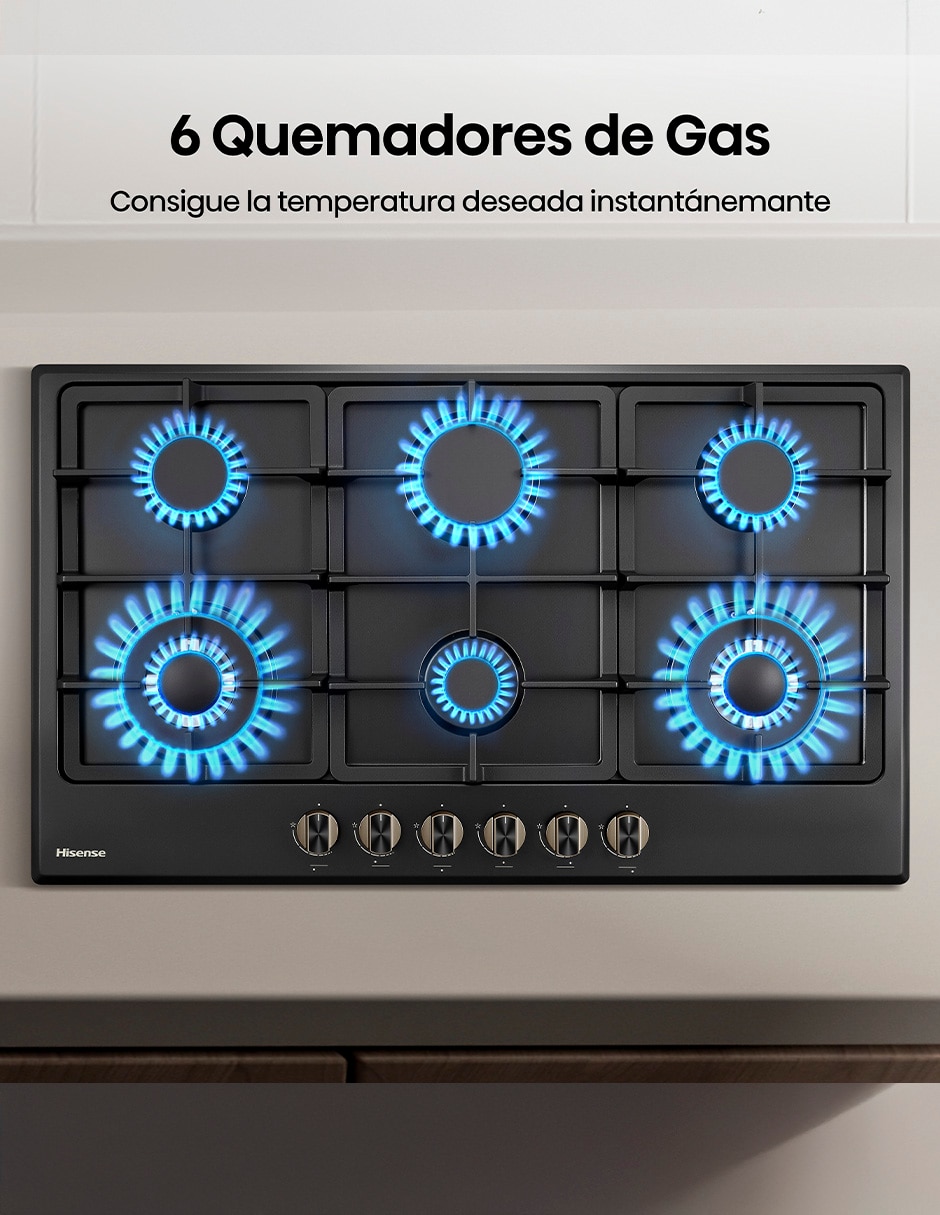 Parrilla a gas lp empotrable Hisense