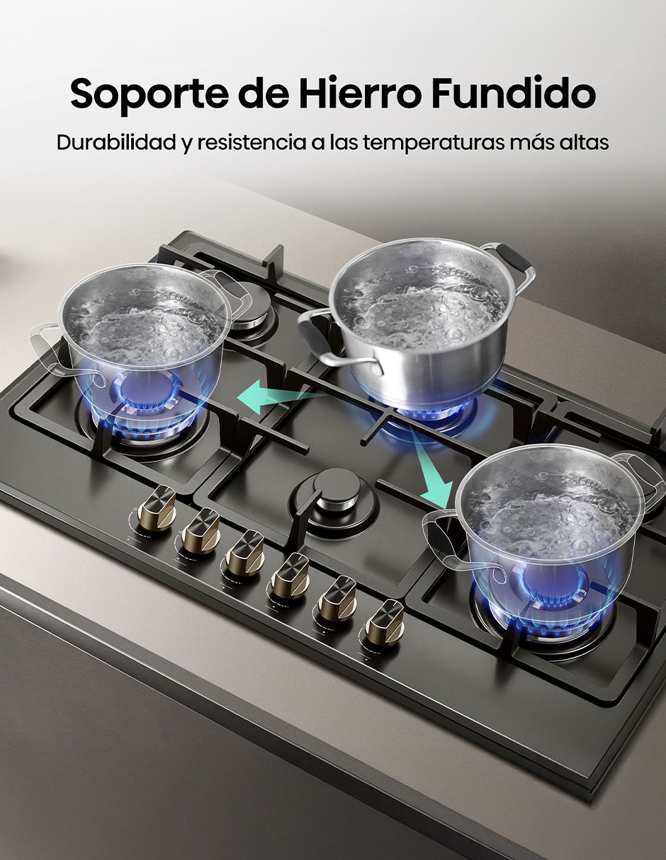 Parrilla a gas lp empotrable Hisense