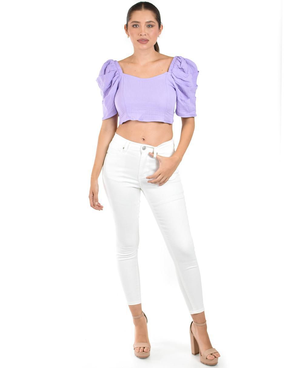 Blusa manga corta para mujer 7