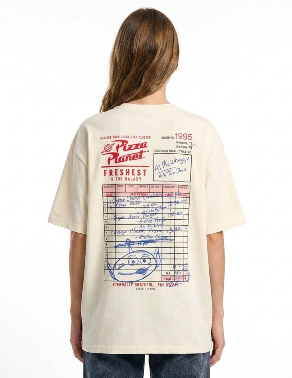 Playera manga corta toy story cuello redondo para mujer
