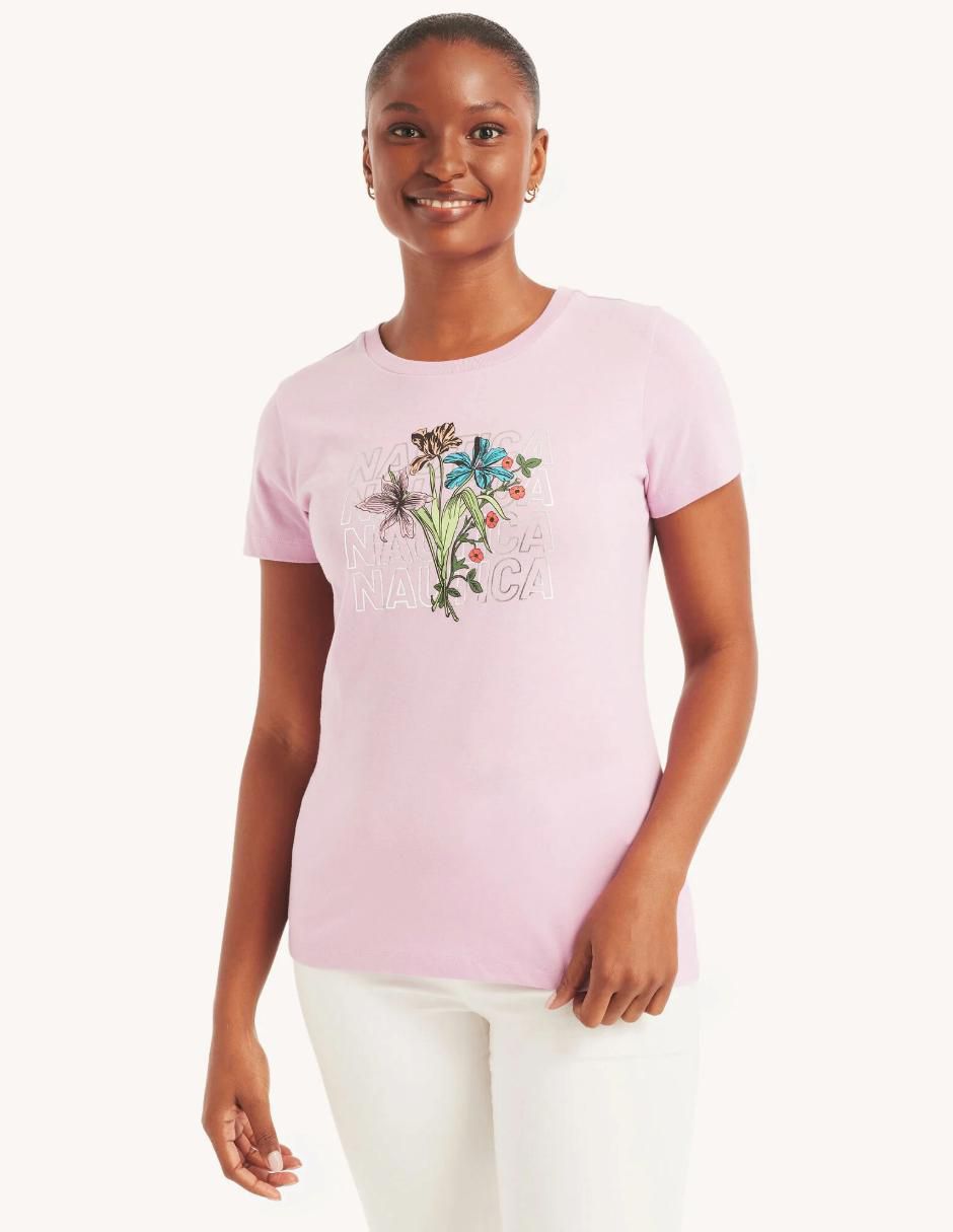 Playera manga corta cuello redondo para mujer Playera manga corta cuello redondo para mujer