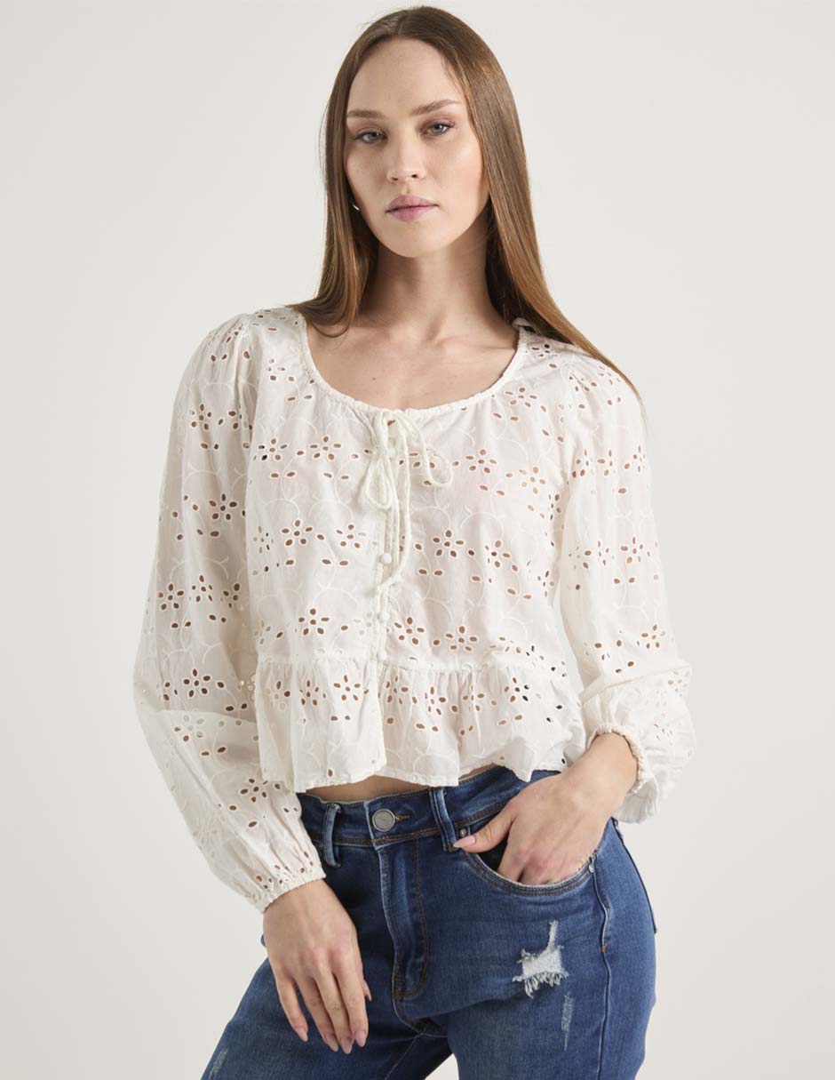 Blusa manga larga para mujer 1