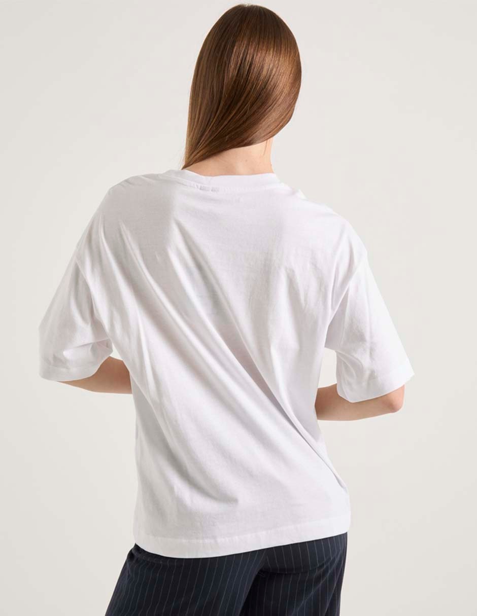 Playera manga corta cuello redondo mujer 4