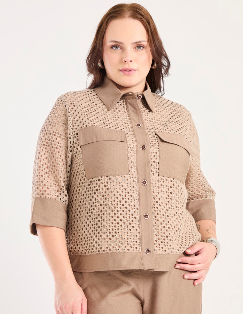 Blusa manga 3/4 para mujer 1