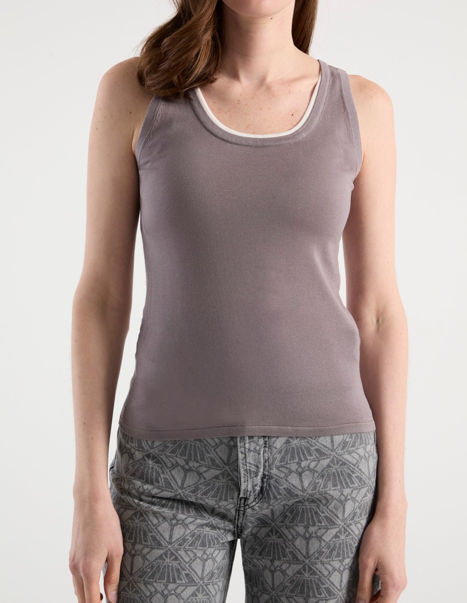 Top cuello redondo tirante ancho 13