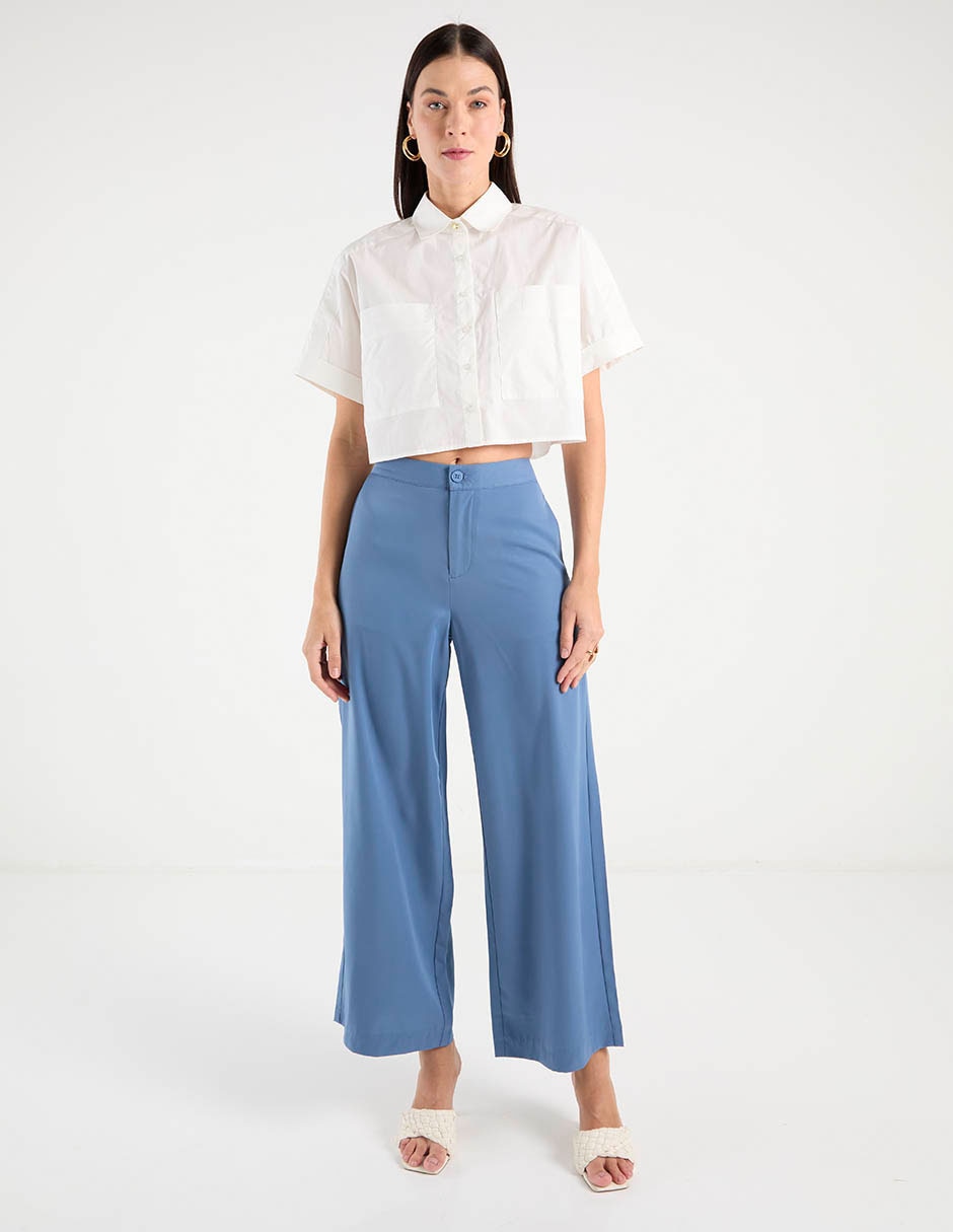 Pantalón capri amplio para mujer 7
