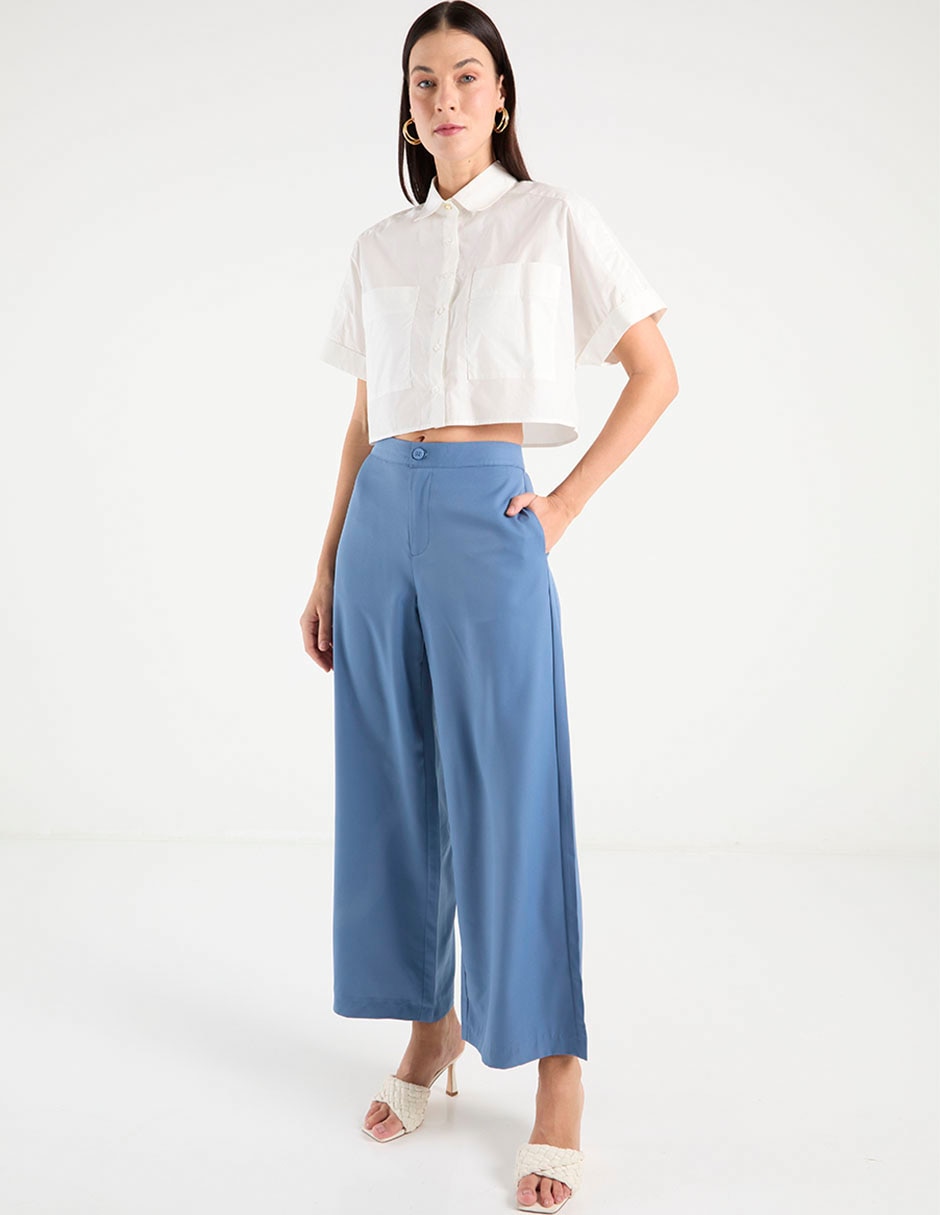 Pantalón capri amplio para mujer 8