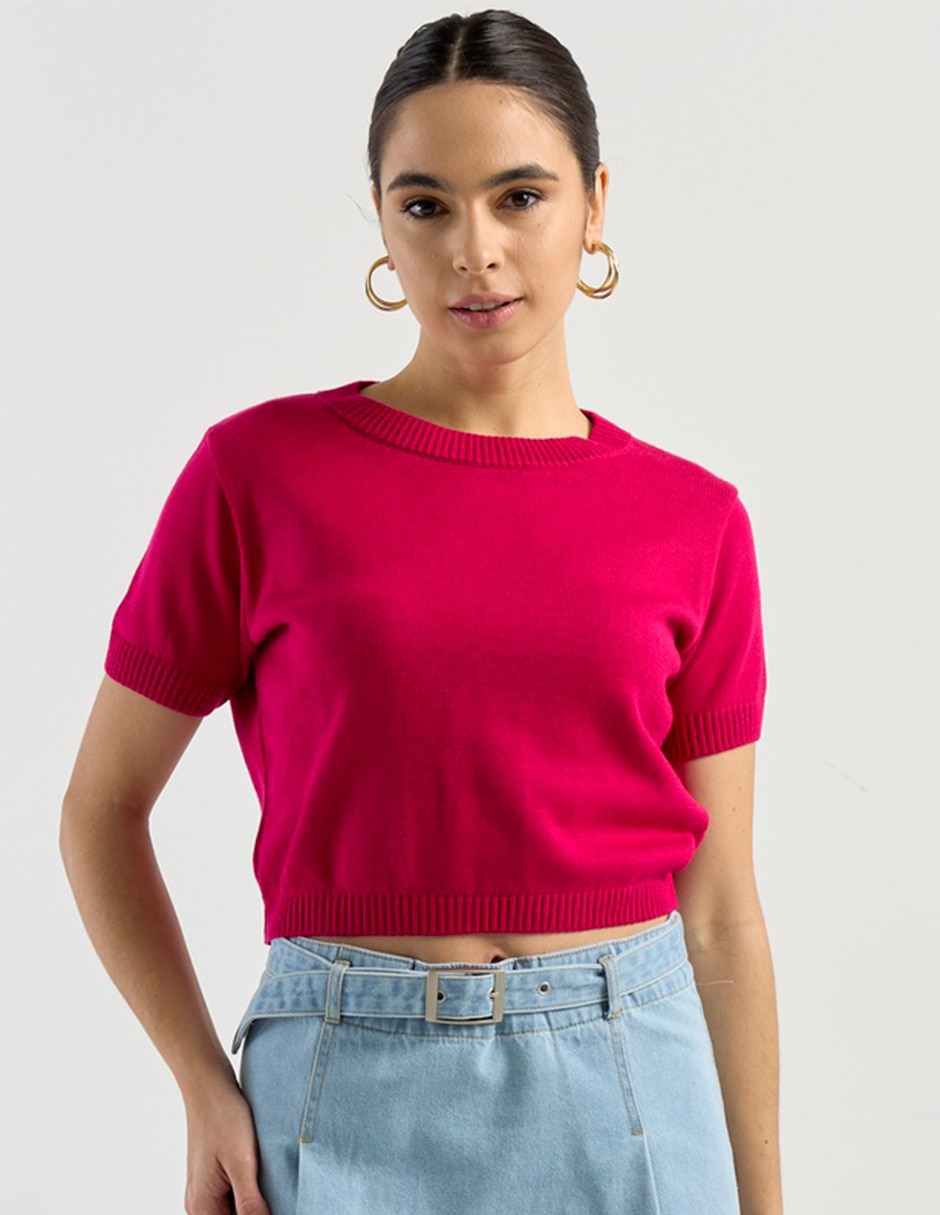 Suéter cuello redondo para mujer 1