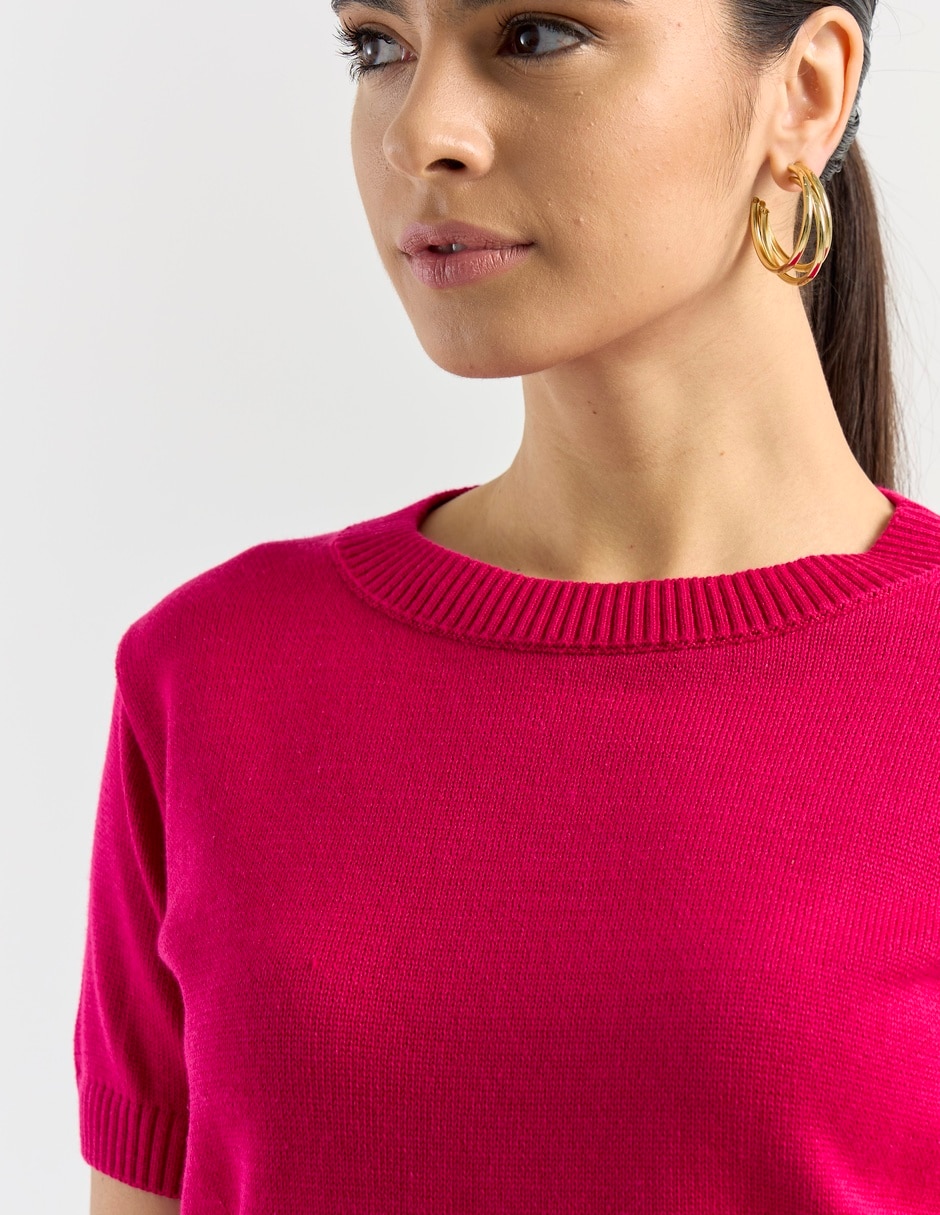 Suéter cuello redondo para mujer 9