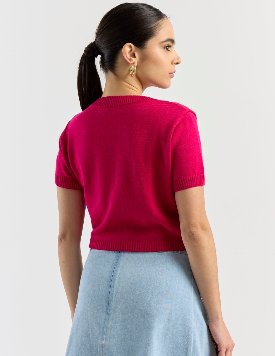 Suéter cuello redondo para mujer 11