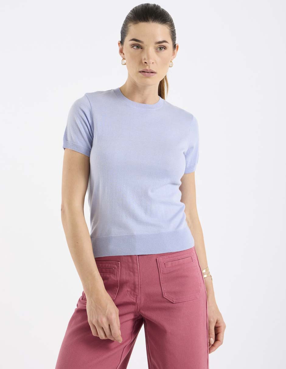 Suéter cuello redondo para mujer 1