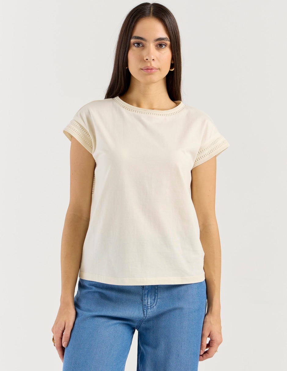 Playera manga corta cuello redondo para mujer 9