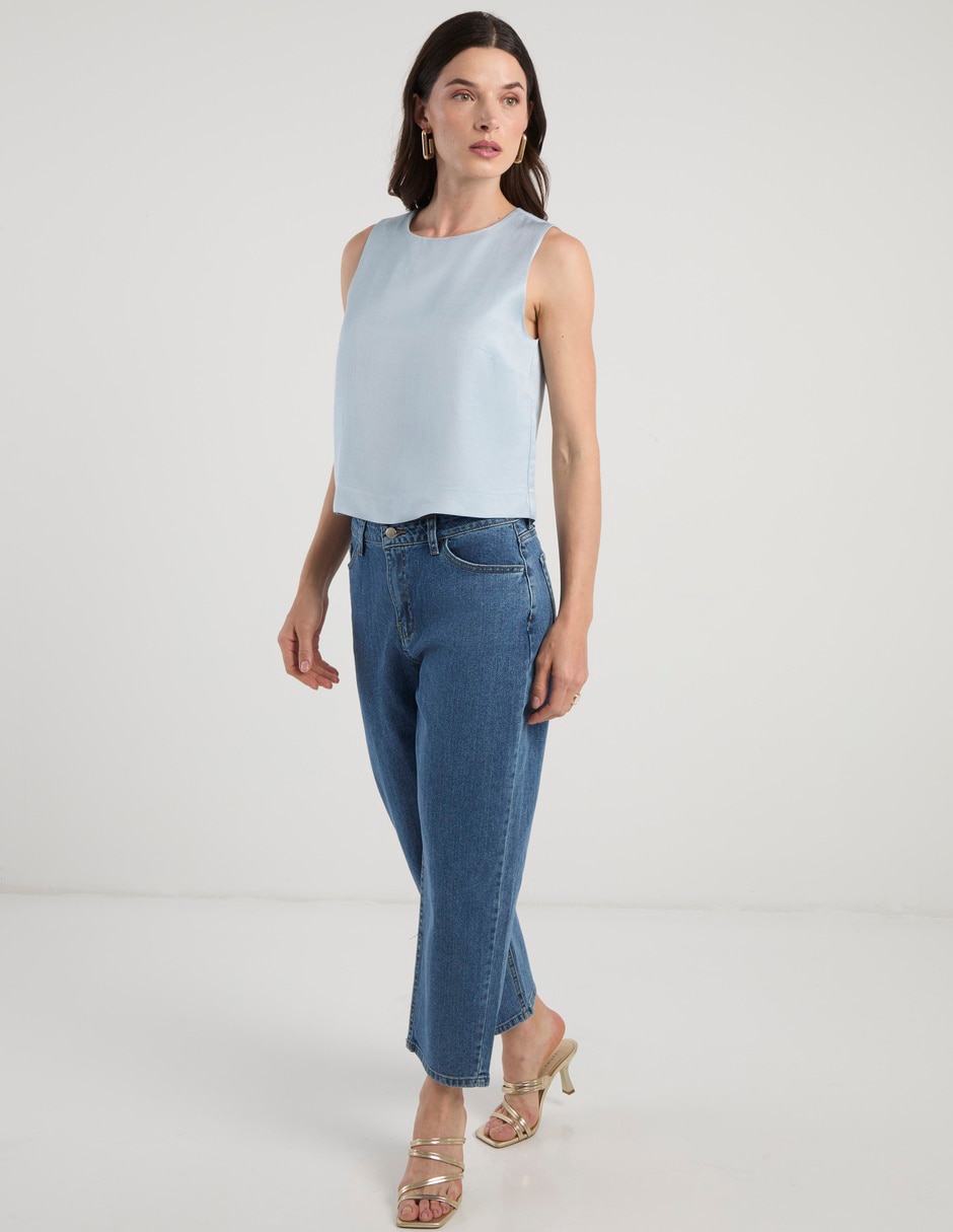 Jeans relaxed straight para mujer 3