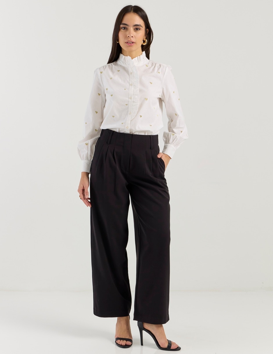 Pantalón de vestir amplio para mujer 6