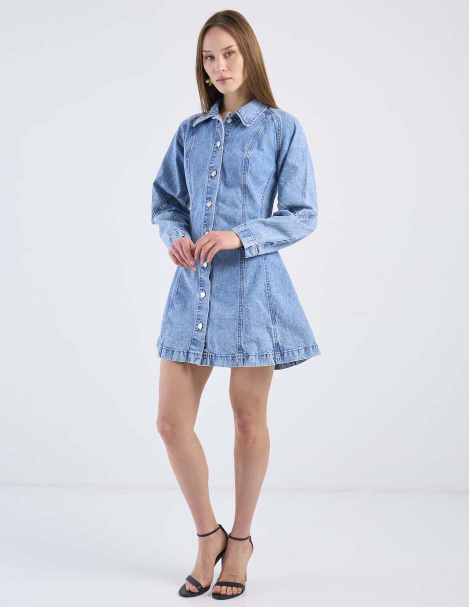 Vestido mini casual map para mujer