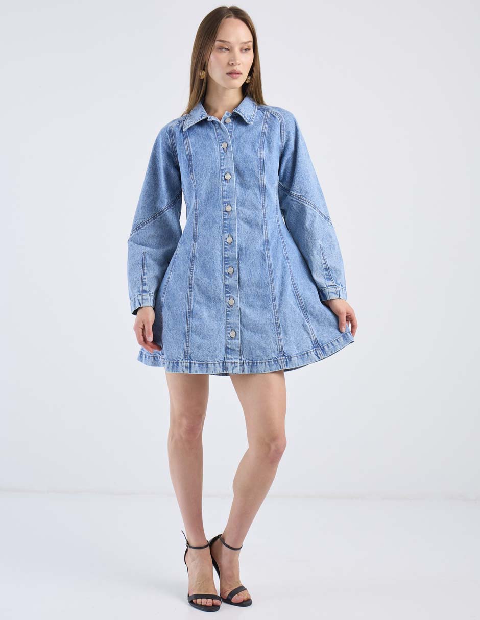 Vestido mini casual map para mujer
