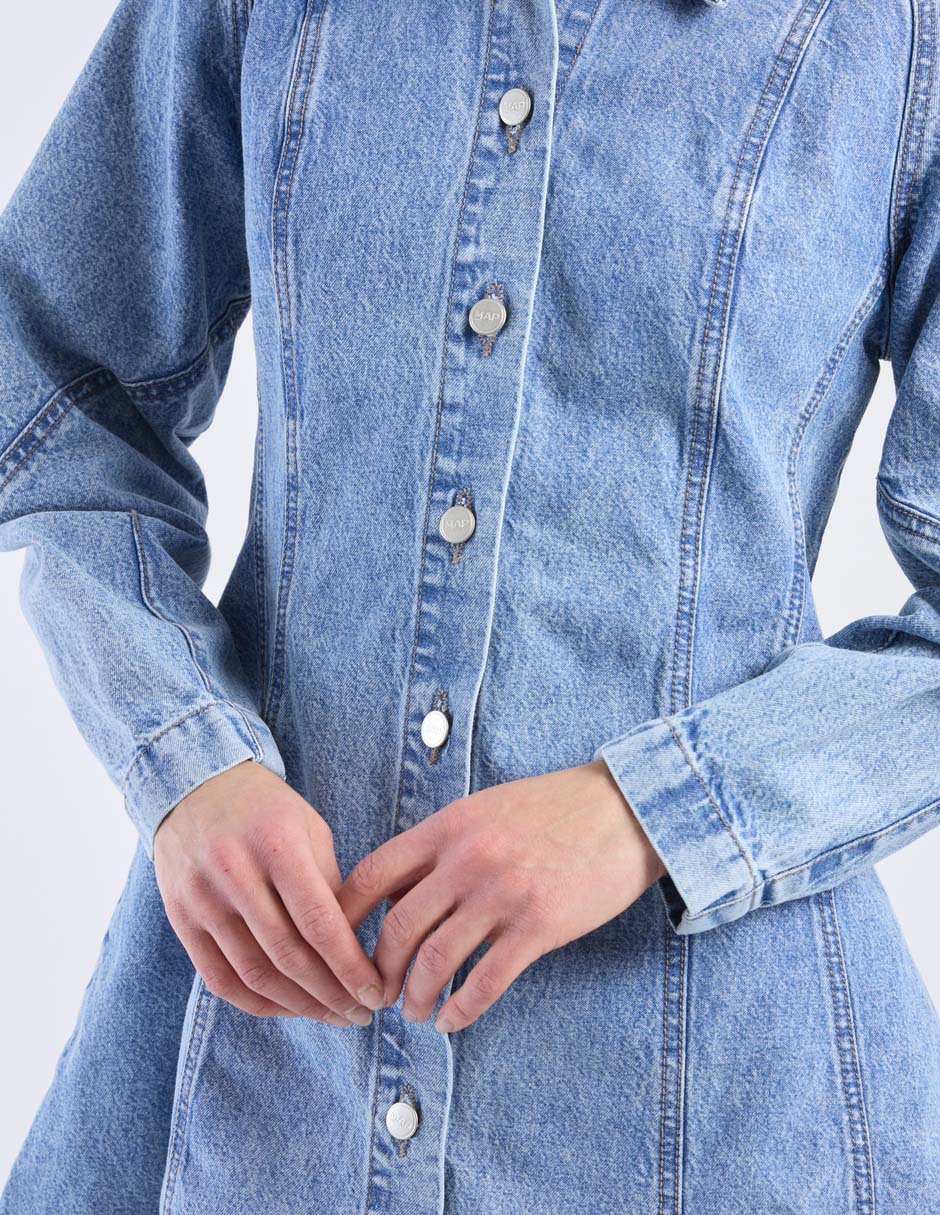 Vestido mini casual map para mujer